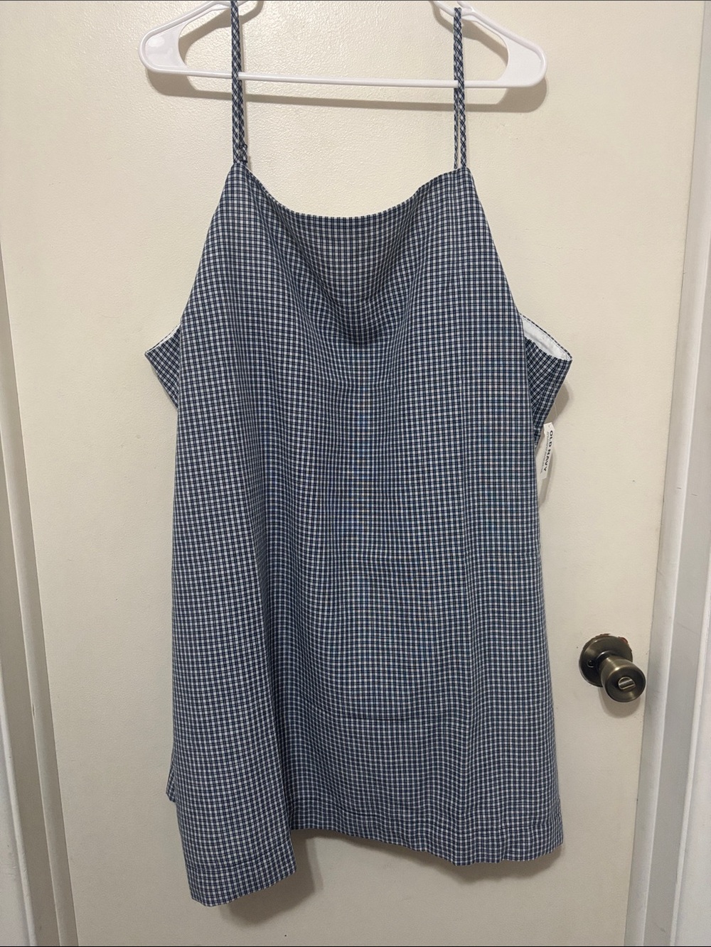 Old Navy Blue Gingham Strappy Cami Dress